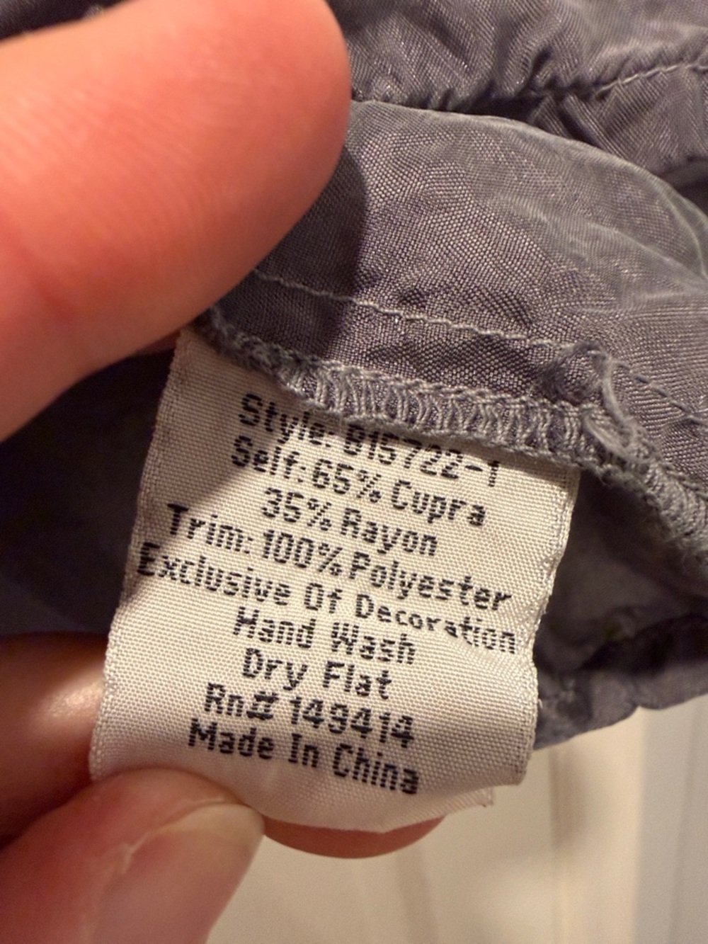 Johnny Was Biya Lavender/Gray Embroidered Floral & Butterfly Tunic - Picture 3 of 7